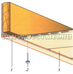 Вариант крепления софита