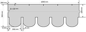Схема битумной черепицы Ornami