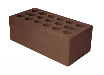 Облицовочный пустотелый, М-150, 120x250x88, коричневый