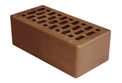 Облицовочный пустотелый, М-150, 120x250x88, коричневый