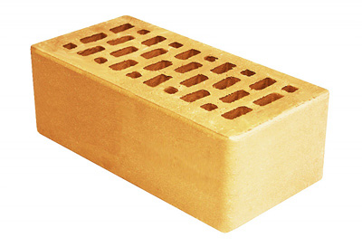 Облицовочный пустотелый, М-150, 120x250x88, желтый