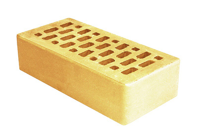 Облицовочный пустотелый, М-150, 120x250x65, желтый