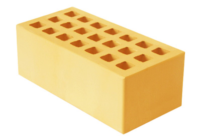 Облицовочный пустотелый, М-150, 120x250x88, желтый