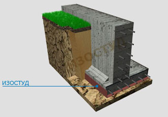 Мембрана Изостуд - замена бетонной подготовки