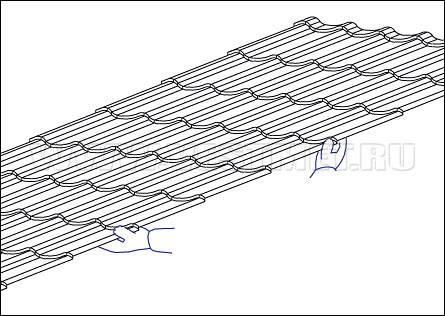 Перемещение металлочерепицы