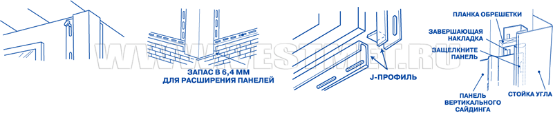 Установка вертикального сайдинга