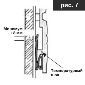 Монтаж первой панели