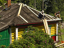 Реконструкция крыши с использованием листов Ондулина