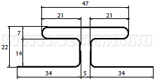 Н-профиль соединительный