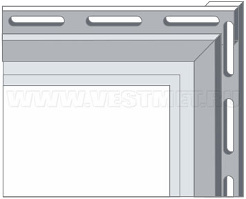 Соединение углов обрамления J-планки