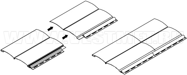 Листы сайдинга FineBer внахлест