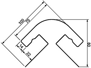 Планка радиусная чертеж