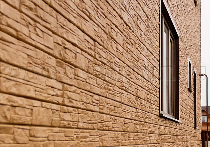 Стена дома с отделкой панелями ЯФасад - фото
