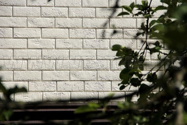 Фото 5 - фасад с отделкой полипропиленовыми панелями Гранд Лайн Состаренный кирпич, цвет Молочный